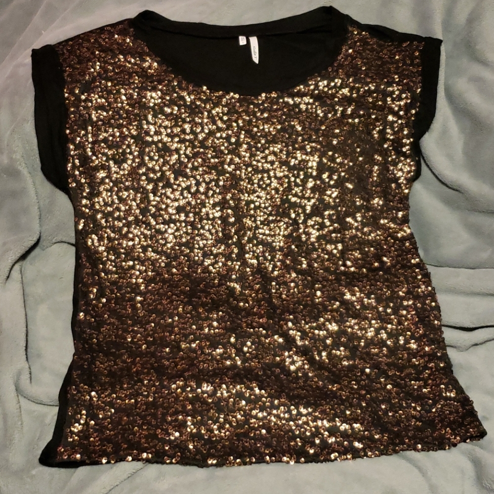 3 for $20. Studio Y sequined  short sleeve shirt